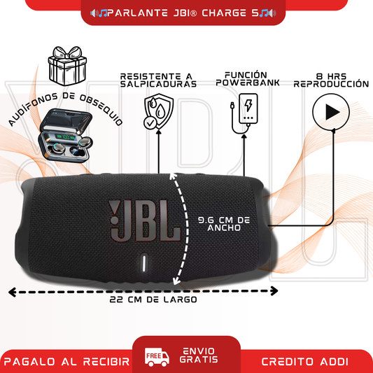 🔊🥳🎵Parlante portátil jbl® Charge 5 2025🎵🥳🔊